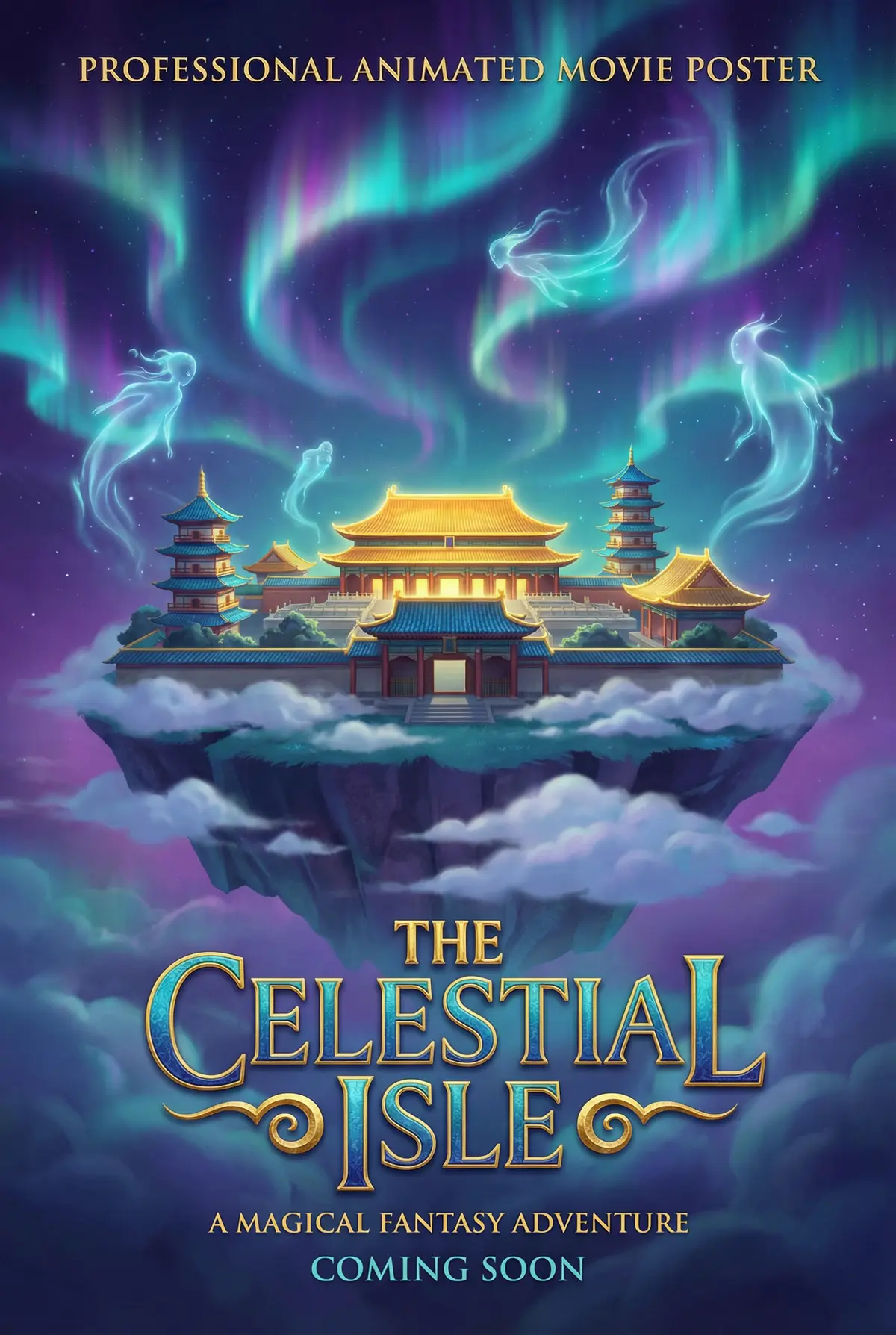 寸止挑战 出品动画奇幻片《灵境传说》电影海报